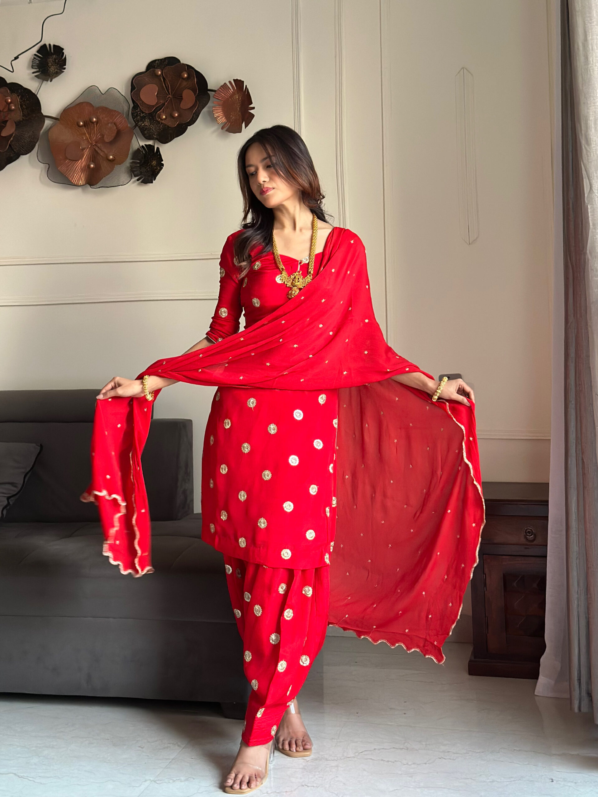 SUHANI red Patiala suit set SUHANI red Patiala suit set