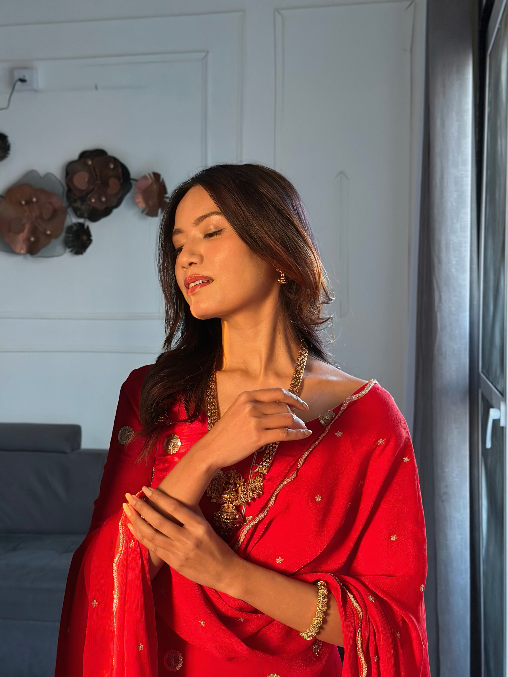 riva crimson red custom handcrafted georgette suit set (copy) riva crimson red custom handcrafted georgette suit set (copy)