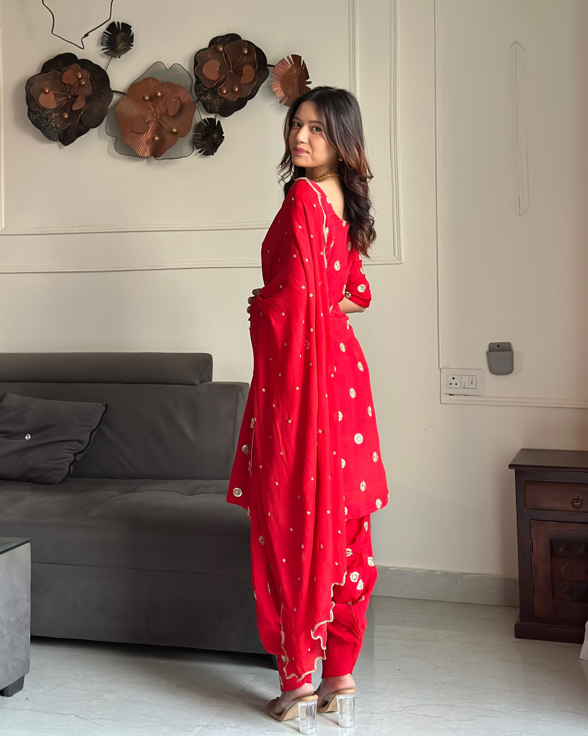 riva crimson red custom handcrafted georgette suit set (copy) riva crimson red custom handcrafted georgette suit set (copy)